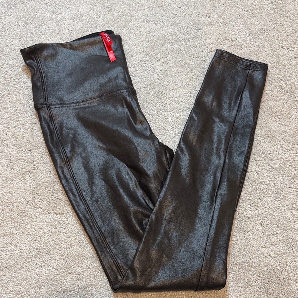 SPANX Black Shiny Leggings